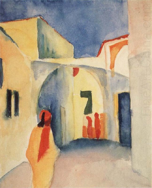 August Macke Bilck in eine Gasse in Tunis china oil painting image